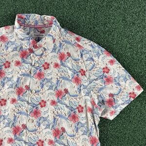 Tommy Bahama Men's Camp Hawaiian Aloha Button Shirt Size XL Blue Red
